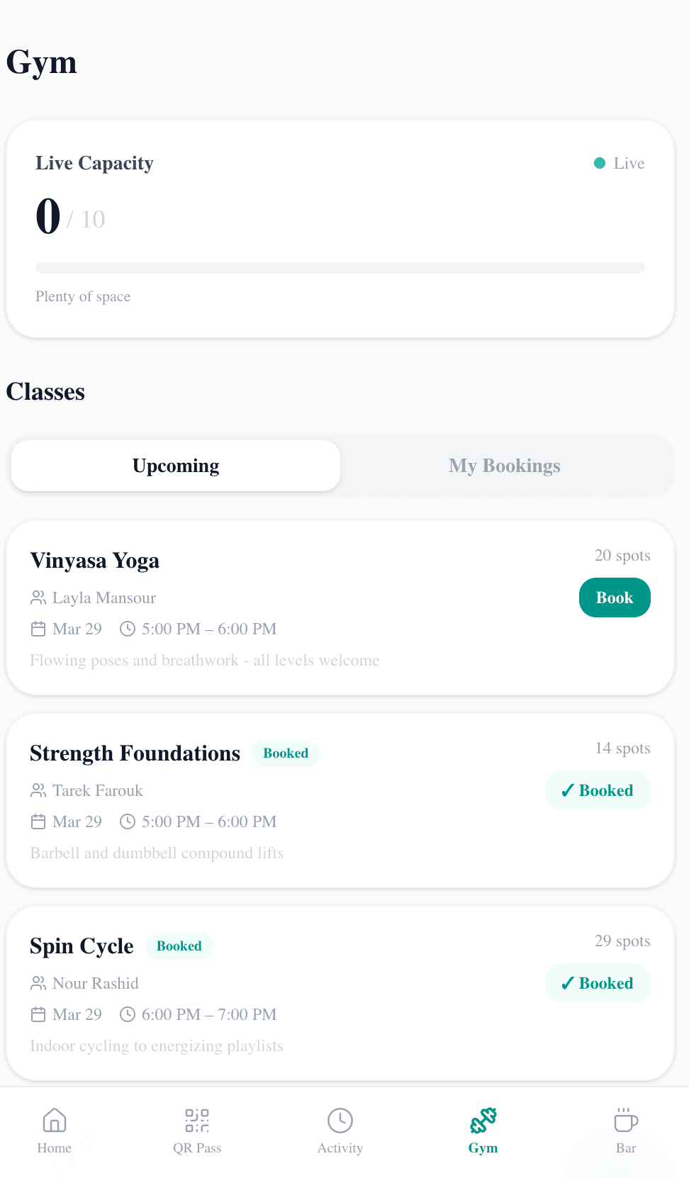 Live Capacity Infrastructure