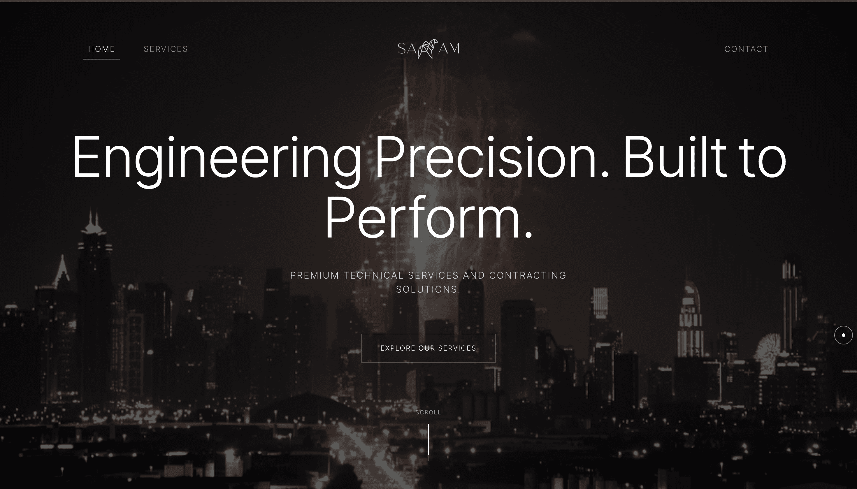 Sanam Homepage Snapshot