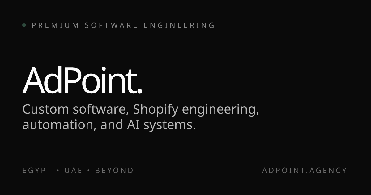 AdPoint — Custom Software & eCommerce Engineering | Egypt & UAE
